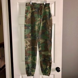 missguided camo printed cargo pants